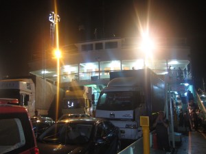 Our bus crossing the Marmaris sea via ferry