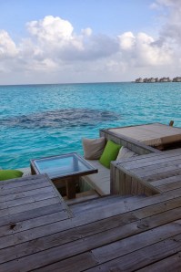 The deck of Villa 44 looking out to the coral patch 