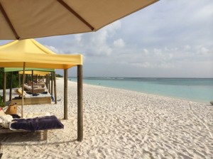 the main beach on the island.