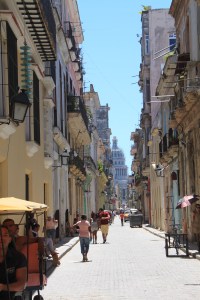 Streets of Havana with the State-Capitol ahead (fun fact, its taller that the Capitol Hill).